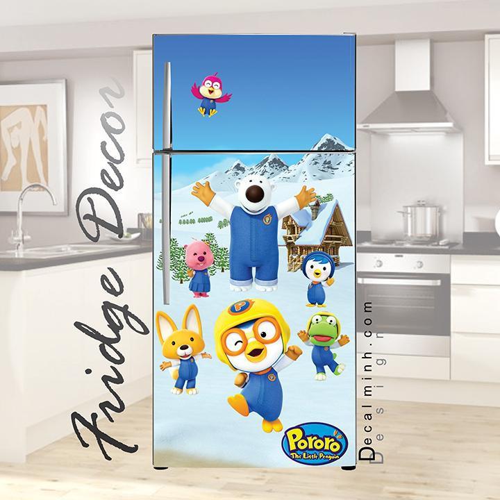 Decal 3D dán Cửa Tủ Lạnh chống thấm cao cấp mẫu sao biển