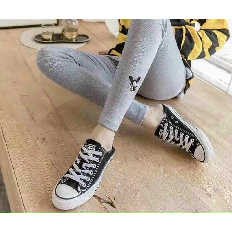 Legging len tăm thêu hình