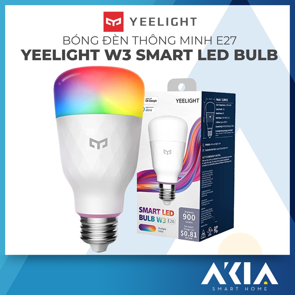 Bóng đèn Led thông minh Xiaomi Yeelight Bulb W3 đui xoắn E27 - tích hợp Razer Chroma