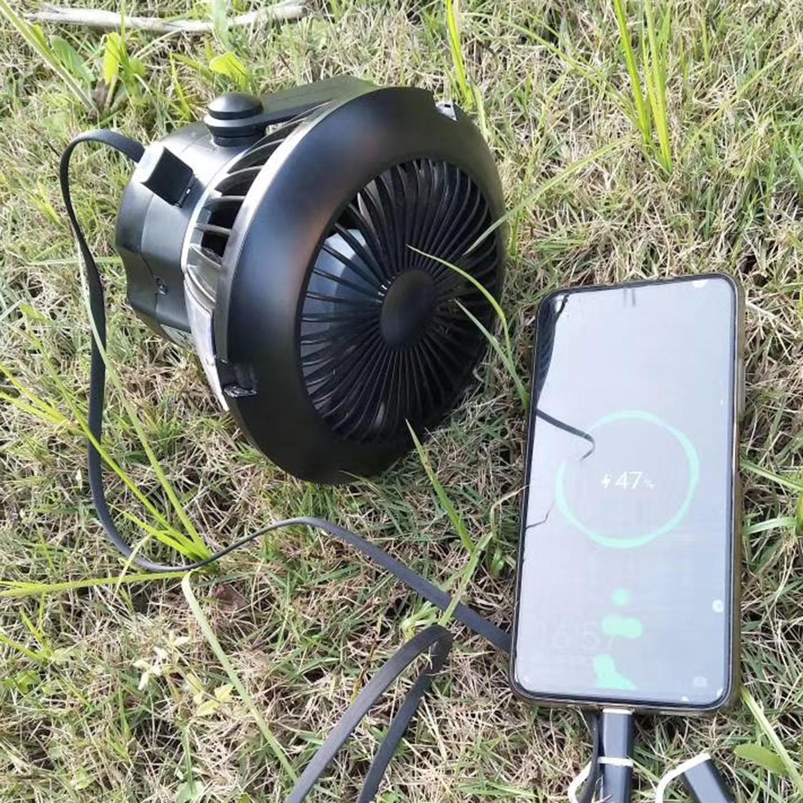 Solar Powered Tent Light Outdoor Camping Fan Lamp