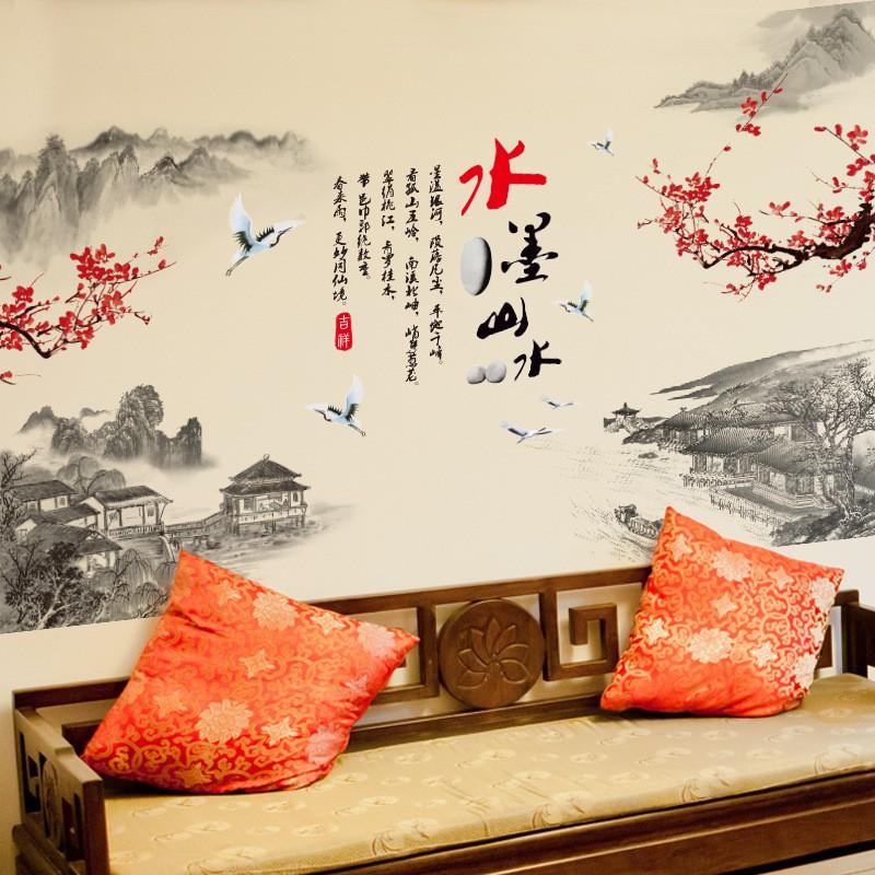 Decal dán tường cành đào phong thủy - Tết