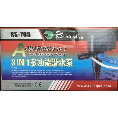 Combo Máy sủi oxy 1 vòi RS A48 + máy bơm lọc nước hồ cá RS 705