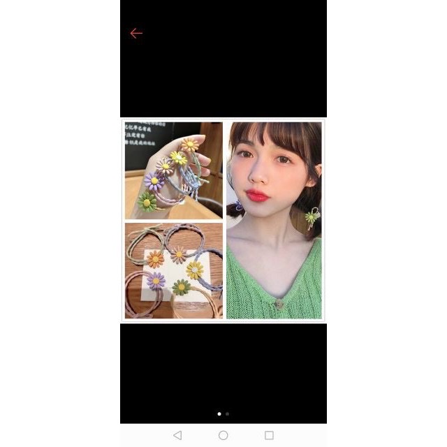 Combo 8 Chun buộc tóc, Dây thun buộc tóc, chun buộc tóc cúc hoạ mi