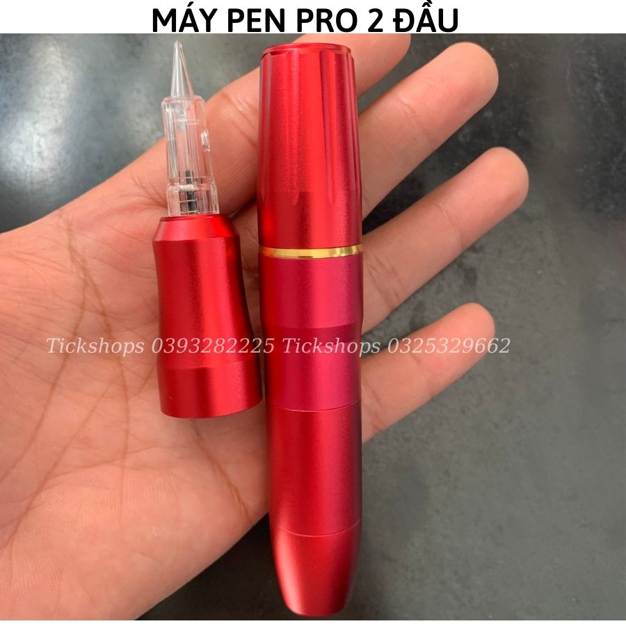 Máy phun xăm Pen Pro 2 đầu chuyên môi lòng trong, kéo sợi hairstrok