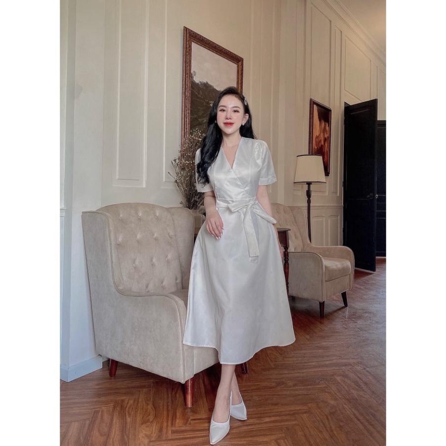 Đầm dự tiệc trắng phồng xoè có sẵn đi biển dự tiệc dạo phố bigsize gợi cảm sexy
