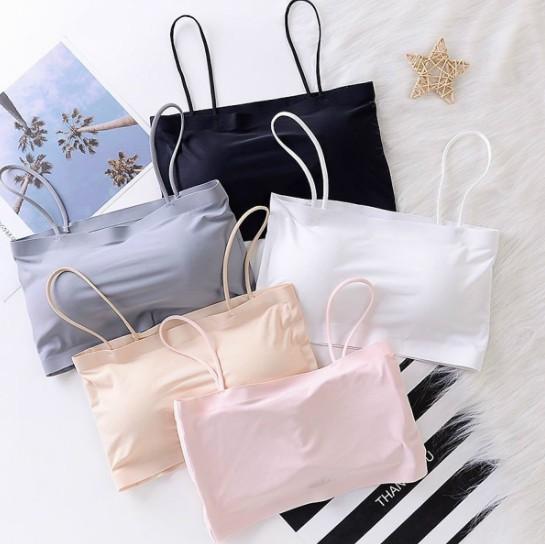 Áo Bra Croptop Hai Dây Với Đệm Ngực Gợi Cảm Dành Cho Nữ