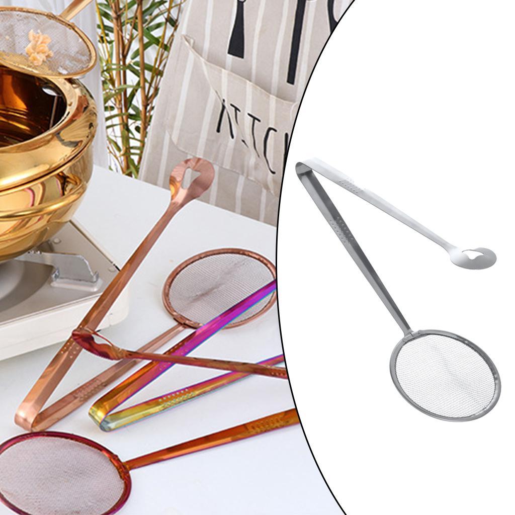 Stainless Steel Filter Food Clip Oil Frying Skimmer Strainer
