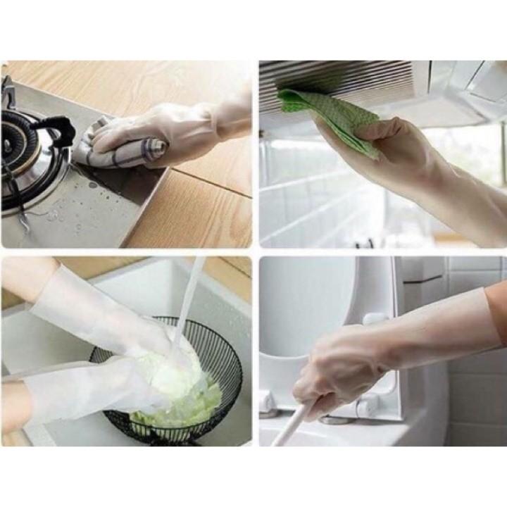 Găng Tay Cao Su Siêu Dai Rửa Bát