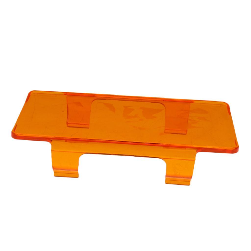 2xCar SUV Lens Cover Snap Housing for Straight Curved LED Light Amber