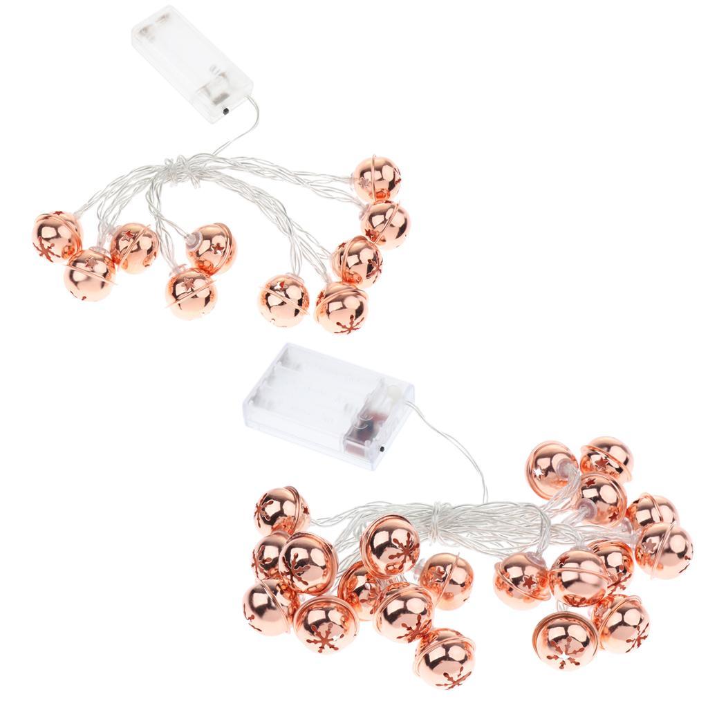 Battery Jingle Bell Decor String Lights Wedding Party Decor