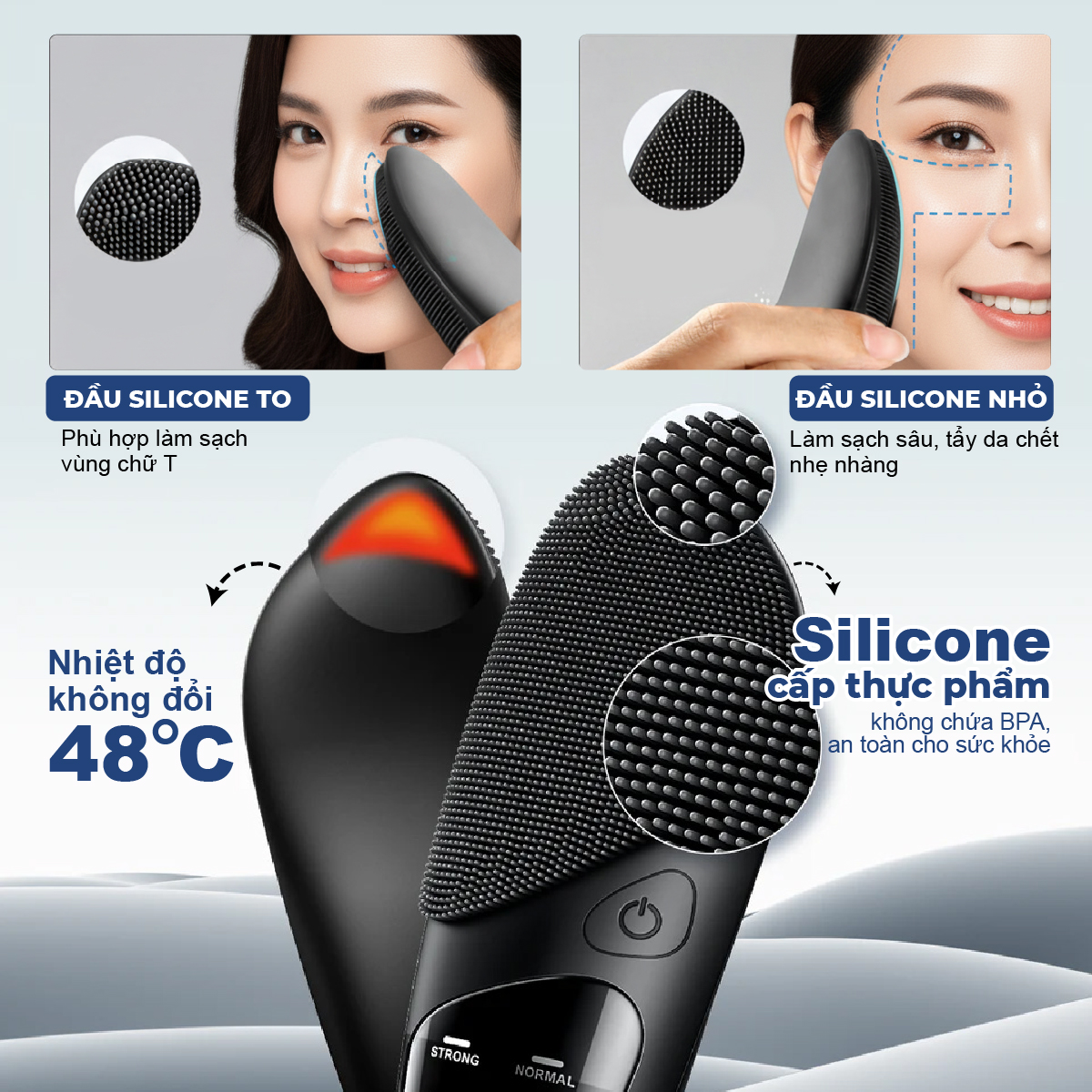 Máy rửa mặt Lebenlang LBL1480, sạc nhanh 2h, 5W, 500 mAh, 5 chế độ, bảo hành 2 năm - hàng chính hãng