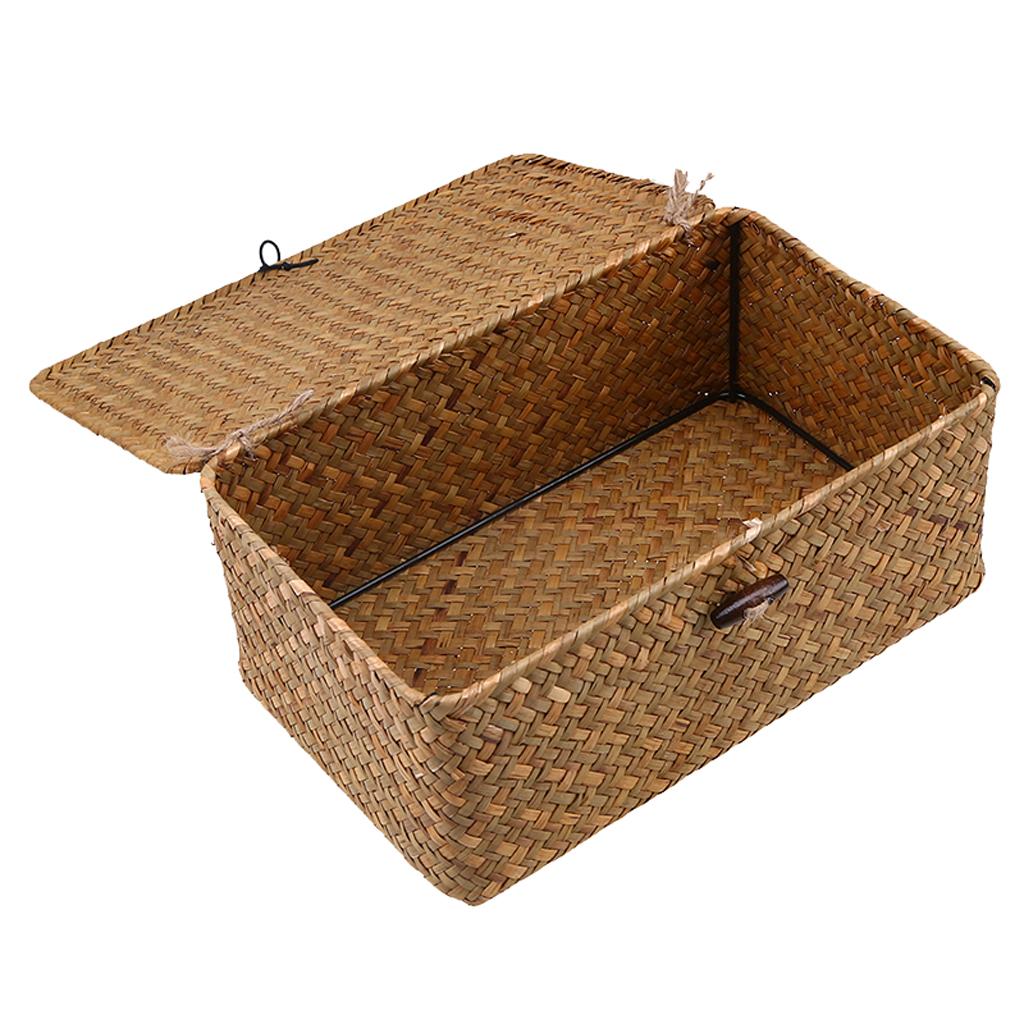 Giỏ Lưu Trữ Cỏ Biển Có Nắp