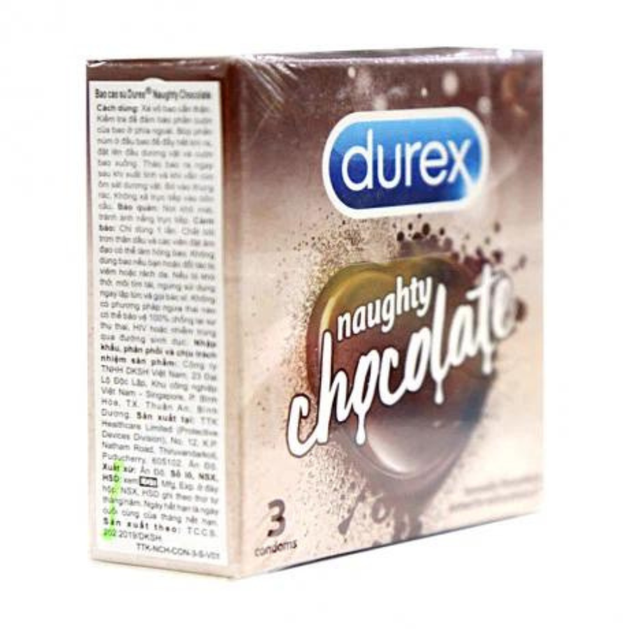 Bao cao su Durex Naughty Chocolate hộp 3 bao