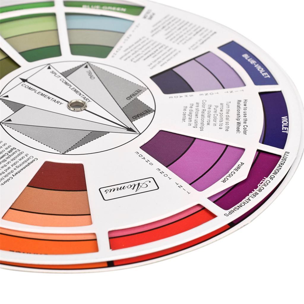 Color Mixing Guide Wheel For  Nail Art Pigment Blending Palette