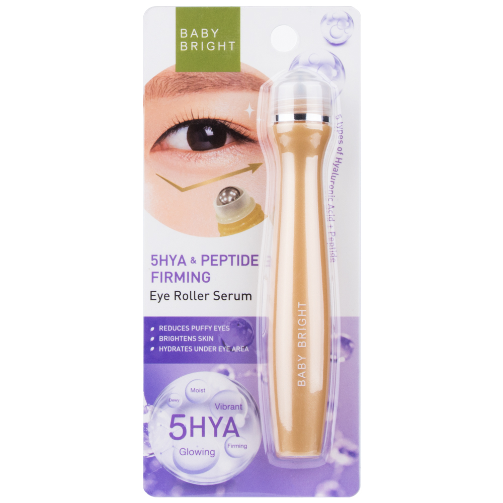 Cây lăn mắt chống nhăn mắt Baby Bright 5Hya &amp; Peptide Firming Eye Roller Serum 15ml