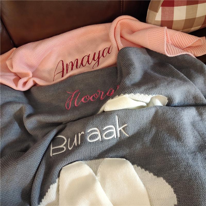 Chăn Cho Bé Sơ Sinh Đầm Quấn Bé Dệt Kim Bộ Chăn Gối Cho Bé Hình Thỏ Hoạt Hình Kẻ Sọc Trẻ Sơ Sinh Cho Bé Chăn Ga Gối Đầm