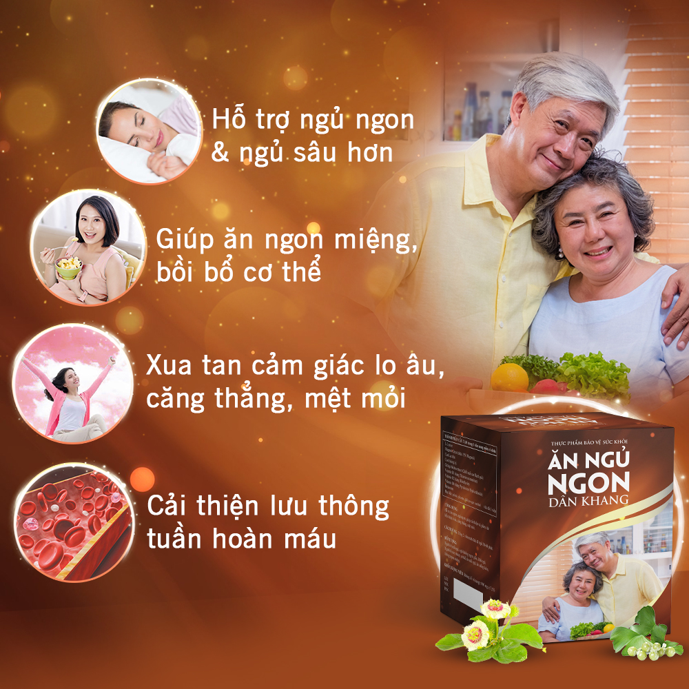 Combo 3 Thực Phẩm Chức Năng Dân Khang Pharma - Viên Uống Ăn Ngủ Ngon Dân Khang, Hỗ Trợ Cải Thiện Giấc Ngủ