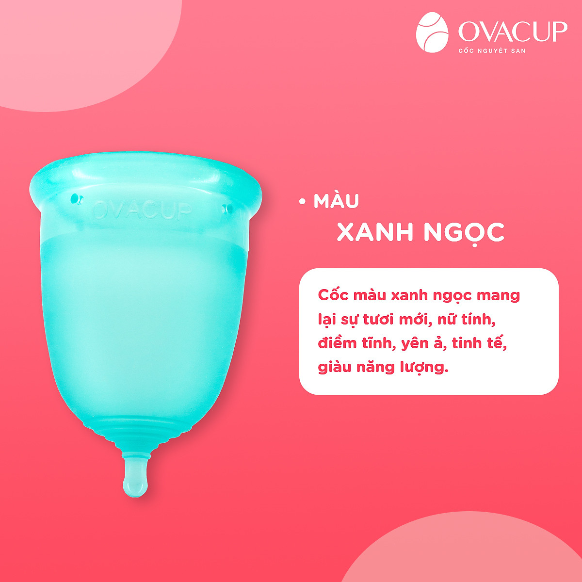 Cốc Nguyệt San Ovacup - Xanh Ngọc (Size L)