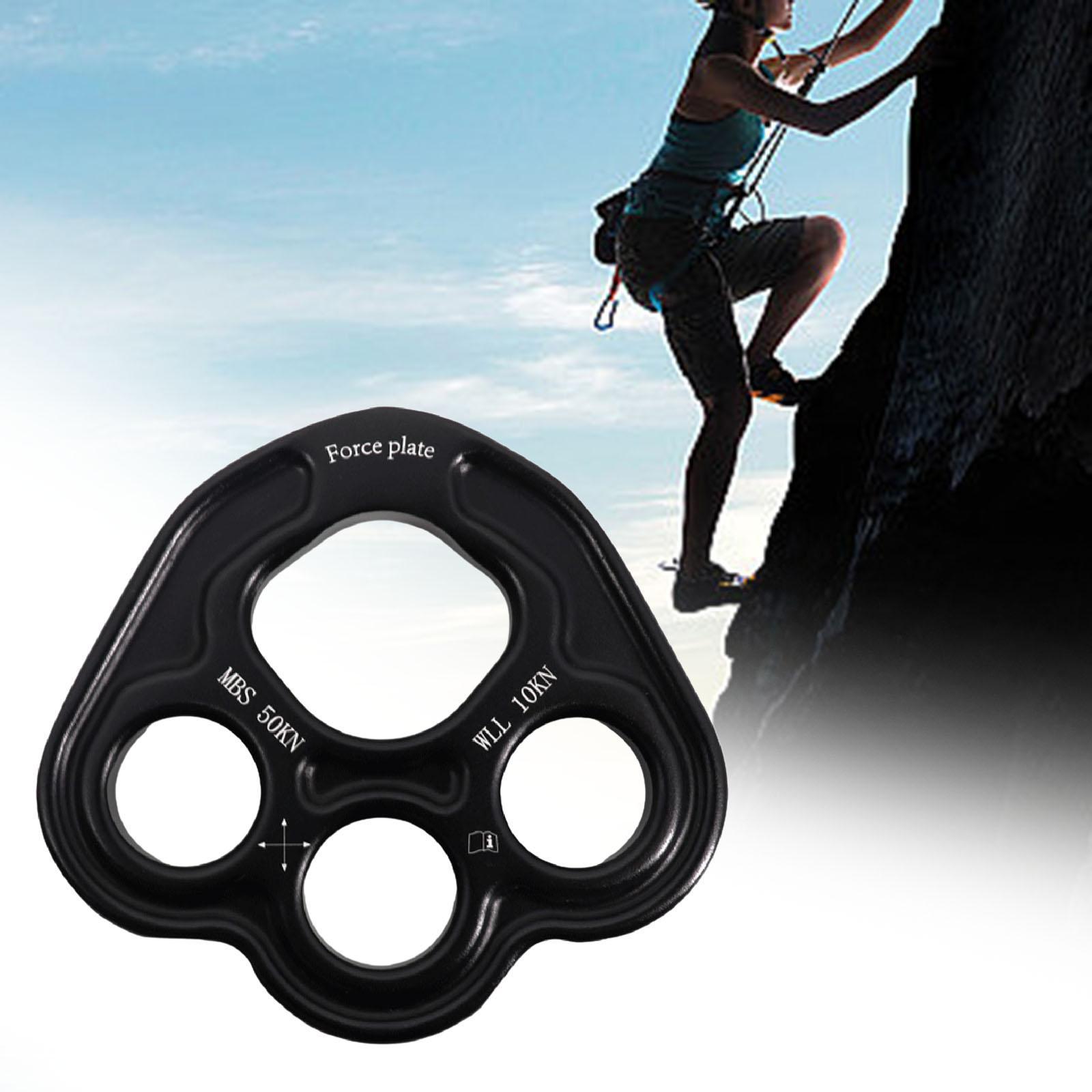 4 Holes Paw Rigging Plate Multi Anchor Point Connector Gear Rope Bearing Anchors Portable Metal Heavy Duty Climbing Equipment