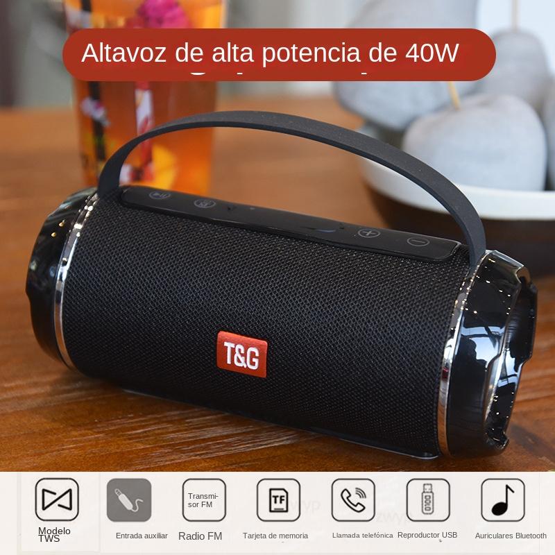 Loa Bluetooth không dây chống thấm nước, loa soundbar đôi di động nhỏ, chất lượng âm thanh cao, loa siêu trầm lớn ngoài trời dành cho gia đình Màu sắc: Đen