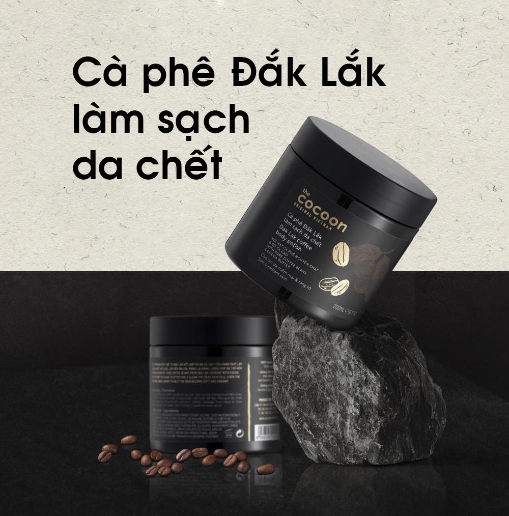 Tẩy Tế Bào Chết Body COCOON Cafe Đắk Lắk - COCOON Dak Lak Coffee Body Polish 200mL