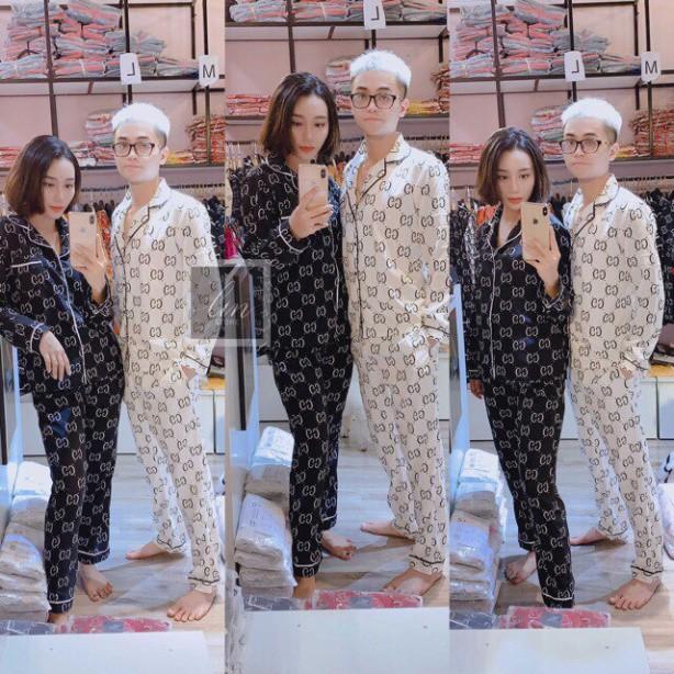 Freeship Bộ Đồ Pijama Nam Nữ Chất Kate Thái
