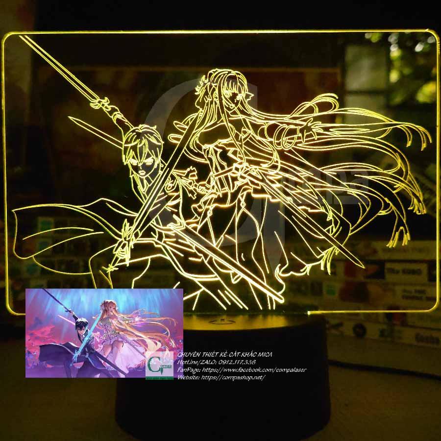 Đèn Ngủ Sword Art Online Kirito x Asuna Type 05 16 MÀU TUỲ CHỈNH ASAO9906