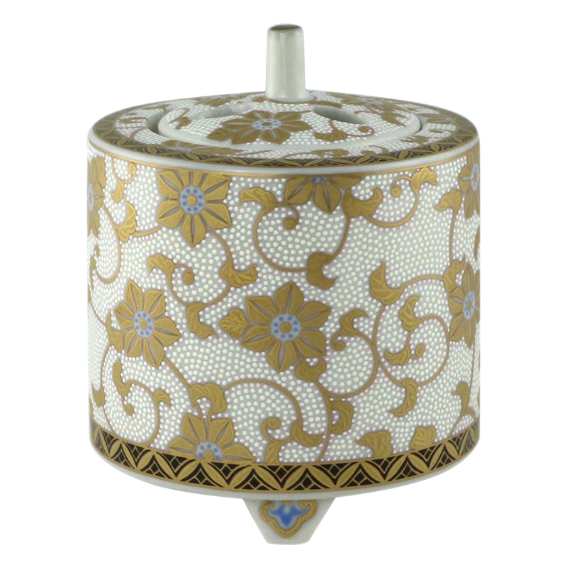 Lư Sứ Đốt Hương Nhật Bản Shirochibu Kiritate Kutani