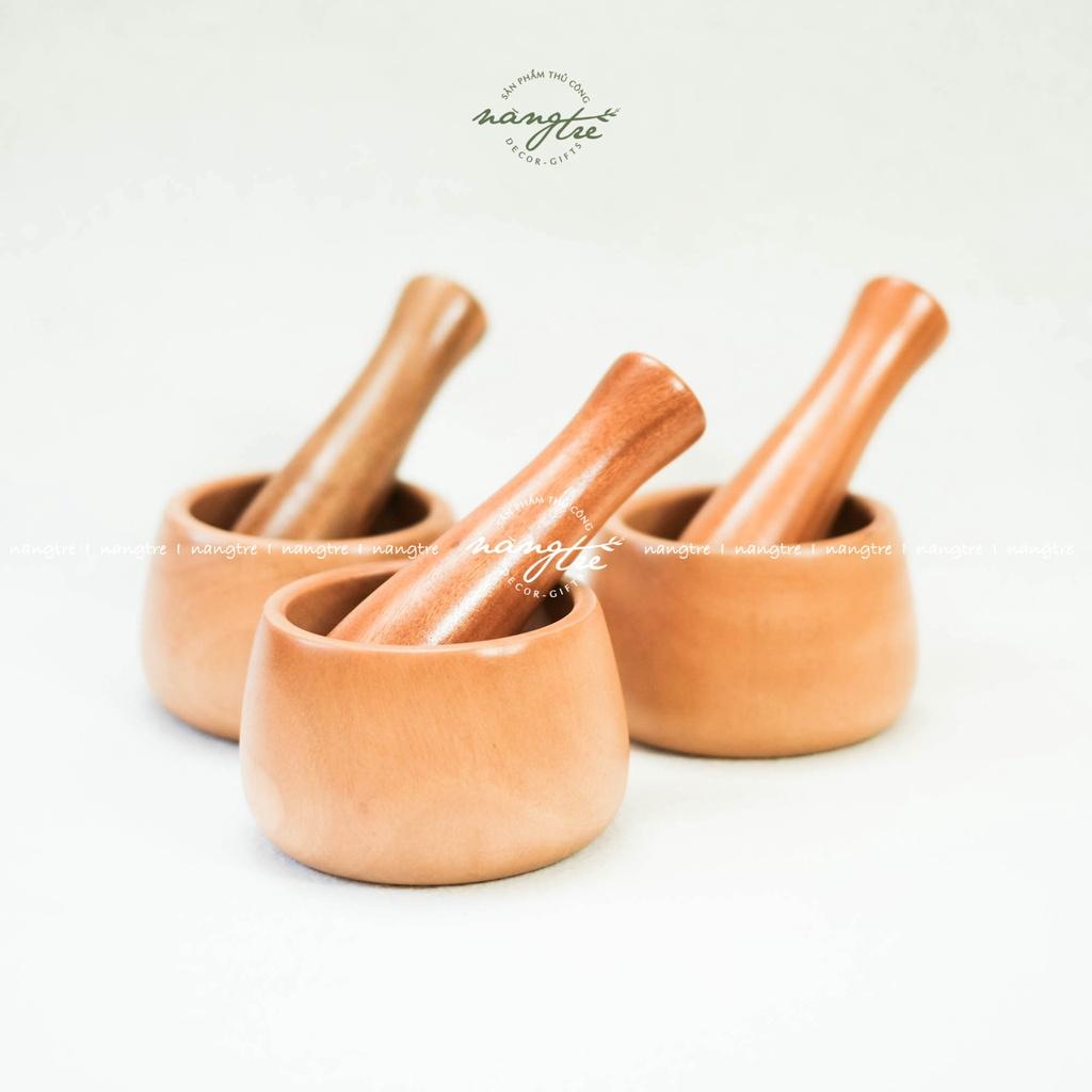 Bộ chày giã cối gỗ hiện đại- mortar pestle