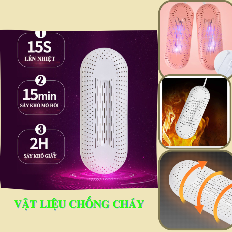 Máy sấy khô giày dép khử mùi hôi chiếu tia UV diệt khuẩn