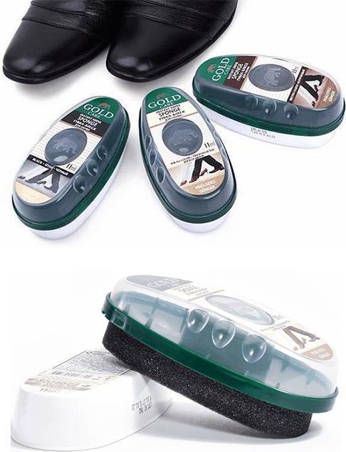 Combo chăm sóc giày, da gồm kem đánh giày GoldCare GC1000 và xi mút đánh bóng giày GoldCare GC4002