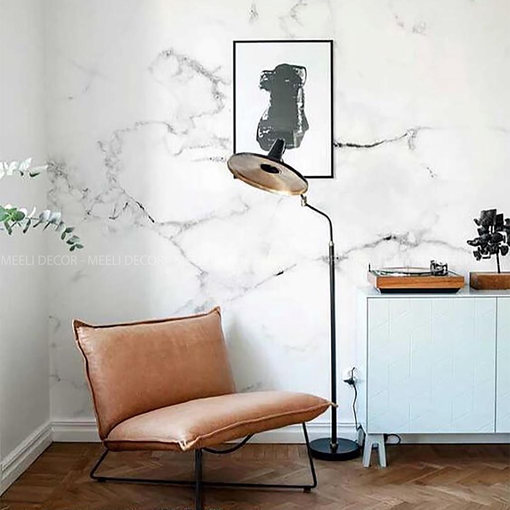 10 mét dài giấy dán tường giả đá, sẵn keo dễ dán, pvc chống thấm nước, kt 10m x 45cm, ME13