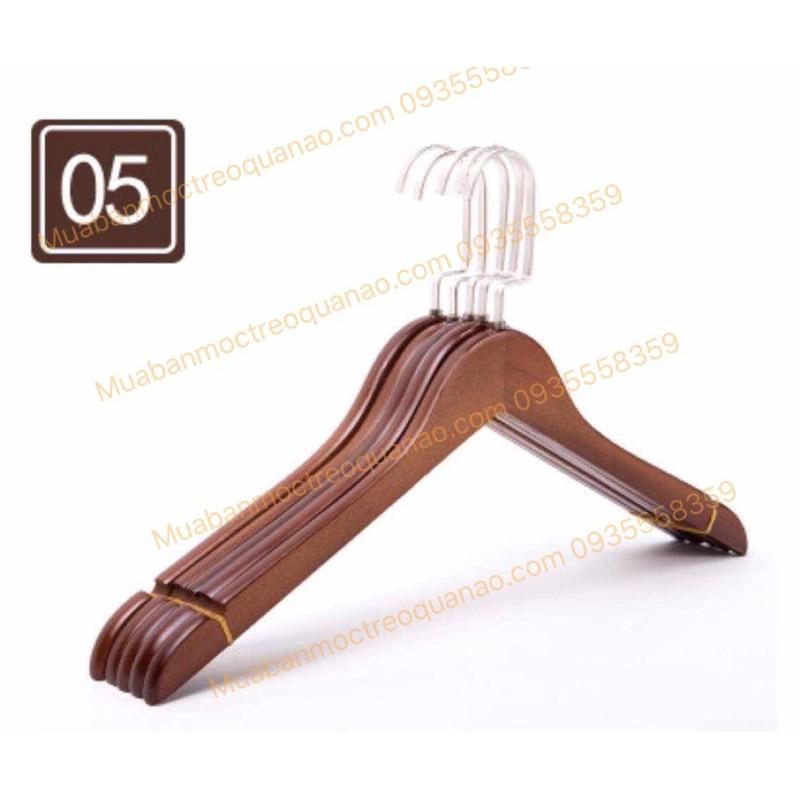 Móc áo gỗ nâu dày 2cm cao cấp hàng loại 1