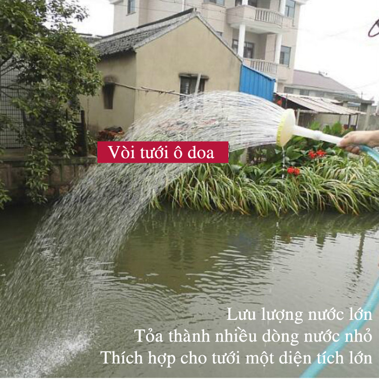 Vòi tưới ô doa bằng nhựa phi 27, thích hợp để tưới lưu lượng nước lớn, tưới diện tích rộng và nhanh