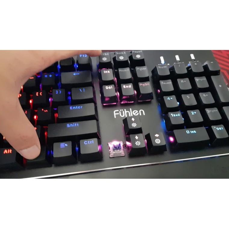 Bàn phím gaming Fuhlen E Eraser Mechanical Blue Switch Black - Hàng Chính Hãng