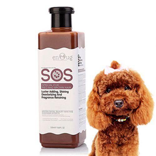 Combo 2 chai Sữa tắm SOS cho chó lông nâu đỏ chai 530ml màu nâu