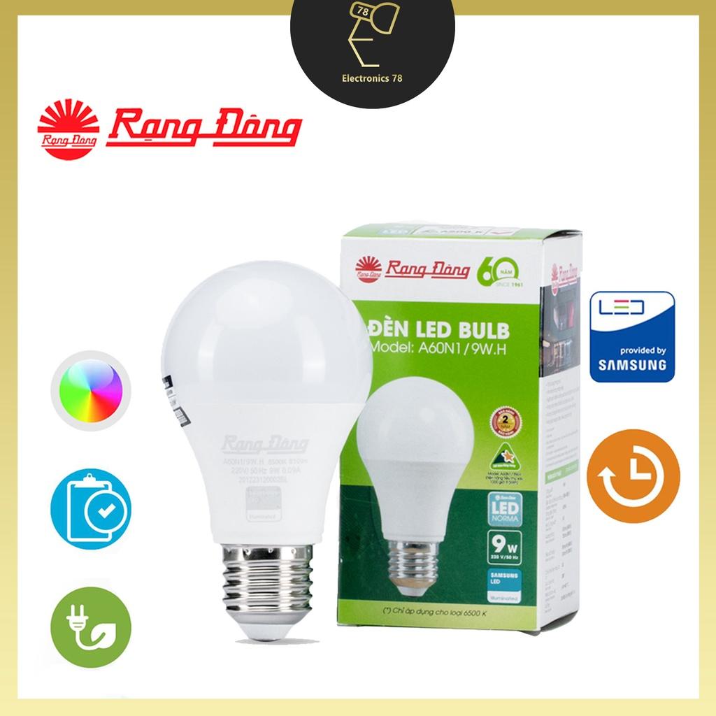 Bóng Led tròn Rạng Đông - [Trắng/Vàng