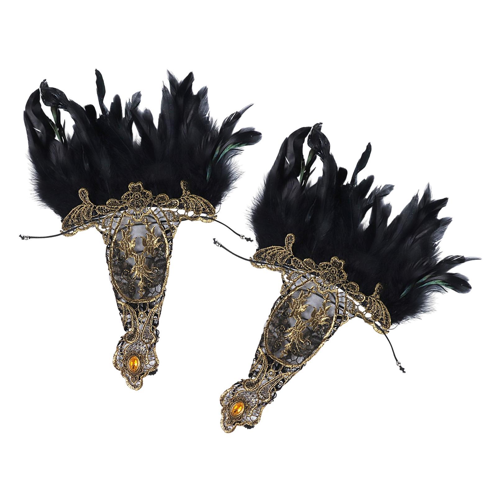 2x Wrist Cuffs Sleeves Bracelets for Showgirl Wedding Evening