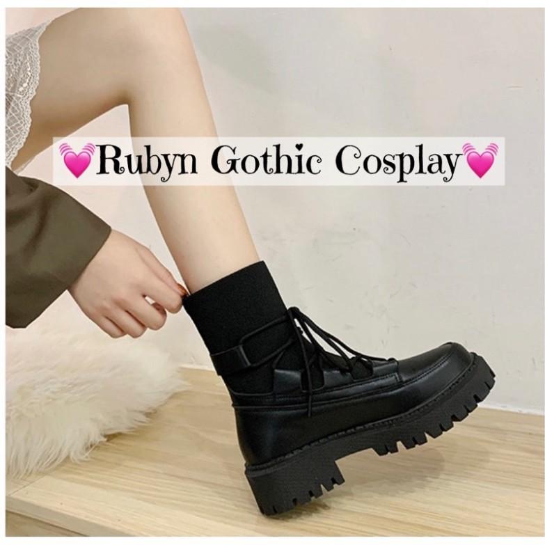 Giày Boots Chiến Binh cổ cao buộc dây cá tính mẫu mới 2021 ( Size 35 - 40 )