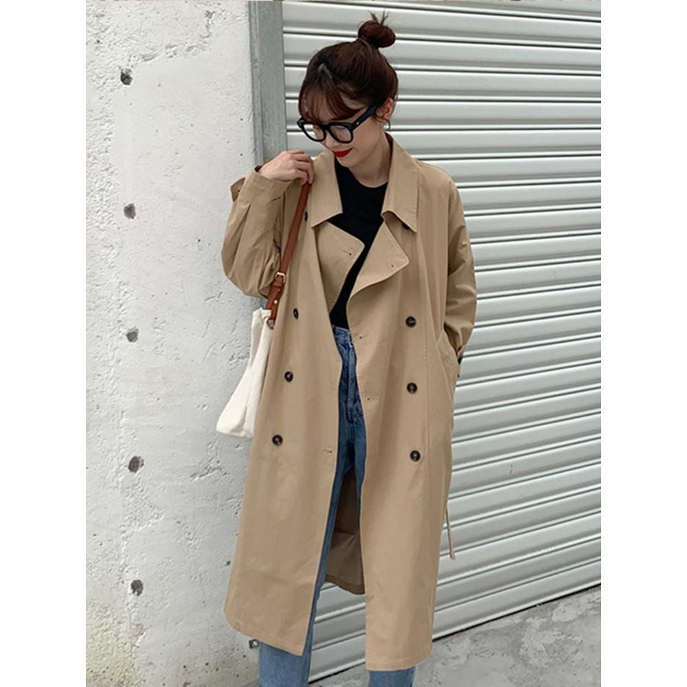 Áo khoác nữ kaki dáng dài thu đông Style Hàn Quốc - Có ảnh thật