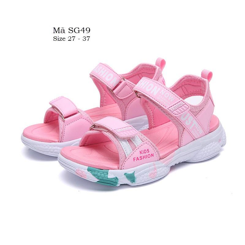 Sandal bé gái NHÍM SHOP dép quai hậu trẻ em 3 4 5 đến 12 tuổi đế Eva siêu nhẹ quai dán đi học thời trang và cá tính SG49