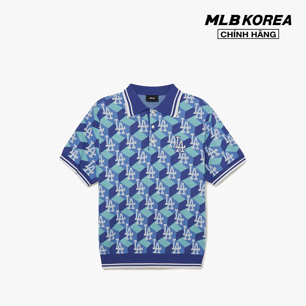 MLB - Áo polo unisex tay ngắn Cube Monogram All Over 3AKPM0533-07BLS