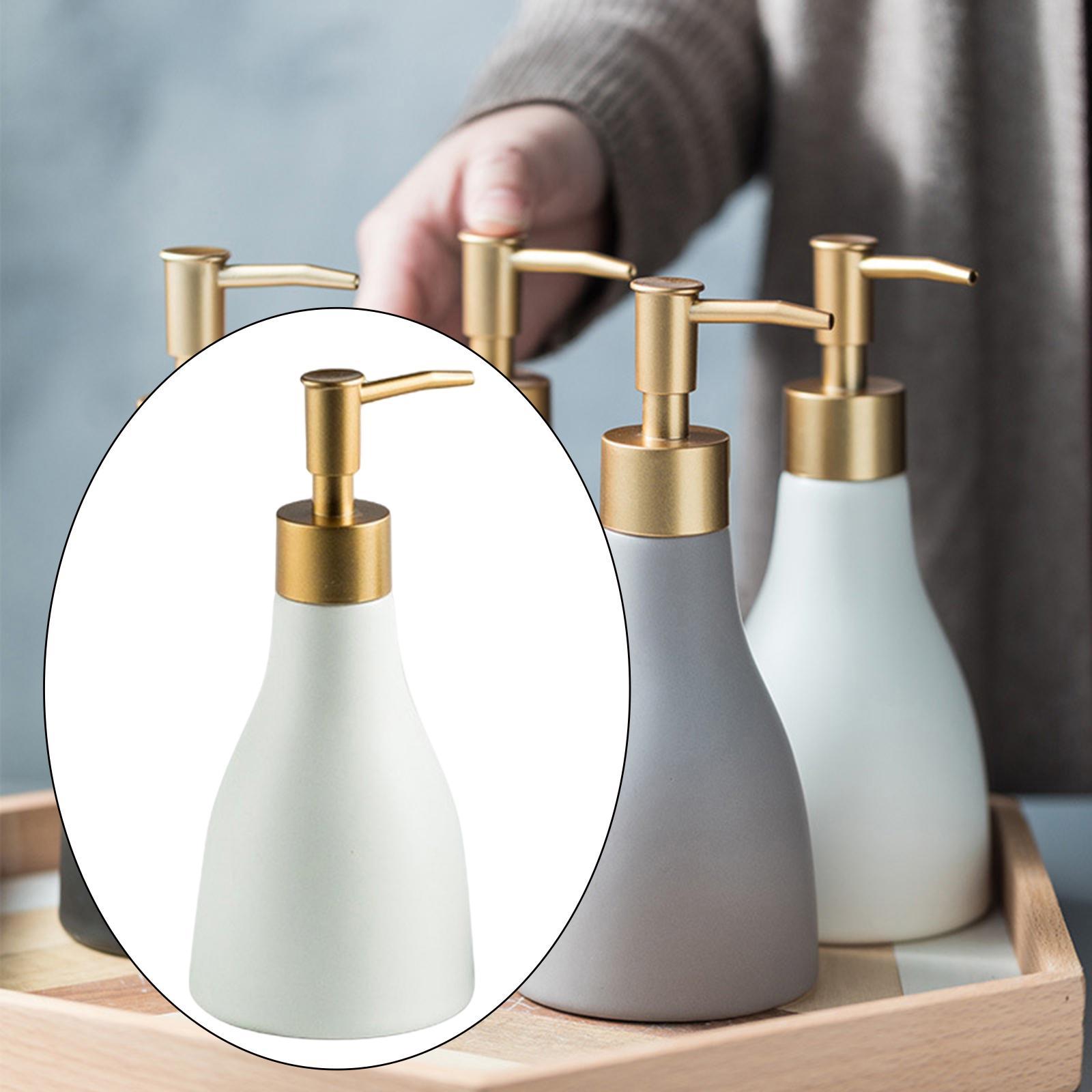 Ceramic Hand Soap Pump Dispenser Shower Bottle for Home