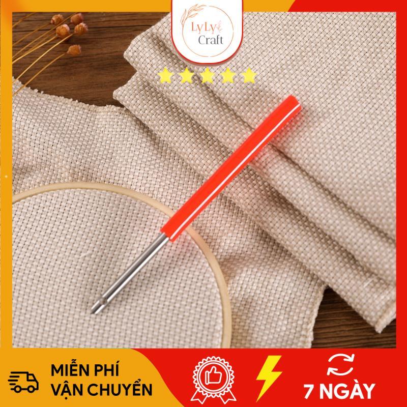 Kim Thêu Nổi Thêu Len Xù Punch Needle Tool, Bộ Thêu Len Xù Đơn Giản Dành Cho Người Mới Bắt Đầu