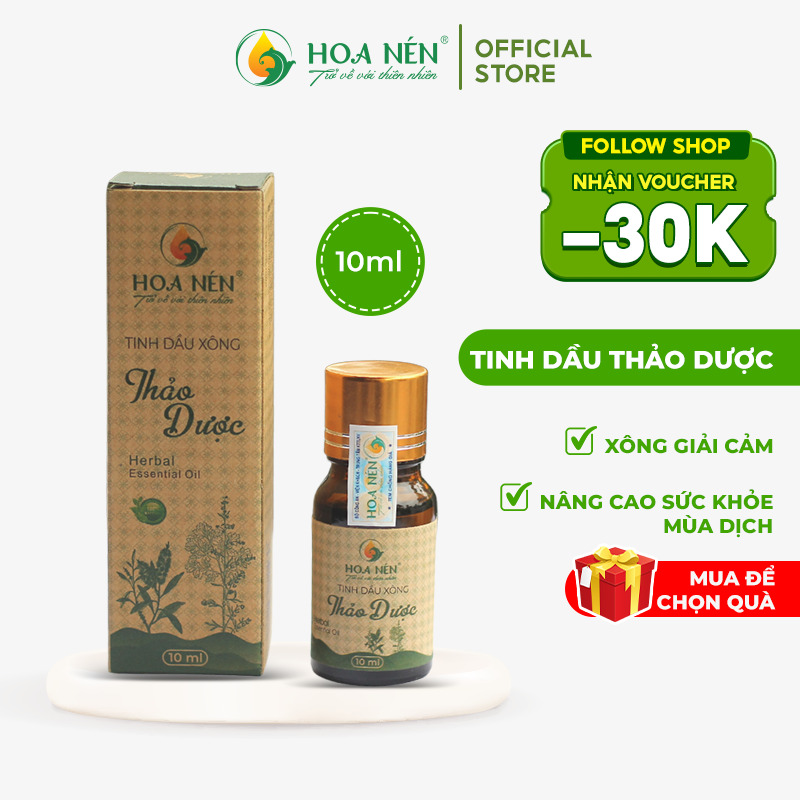 Tinh dầu xông thảo dược Hoa Nén - Xông tinh dầu giải cảm, tốt cho sức khỏe 10ml - 30ml