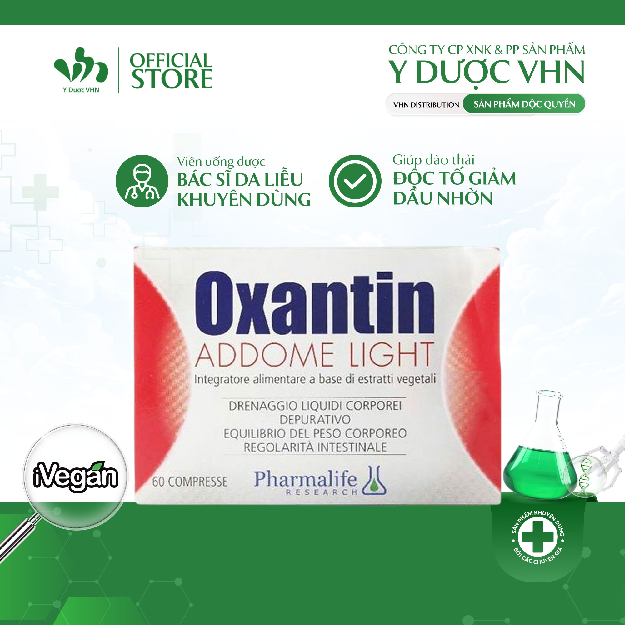 Hình ảnh Viên uống tăng cường chuyển hóa chất béo Oxantin Pharmalife - Giúp cân bằng hệ vi sinh đường ruột