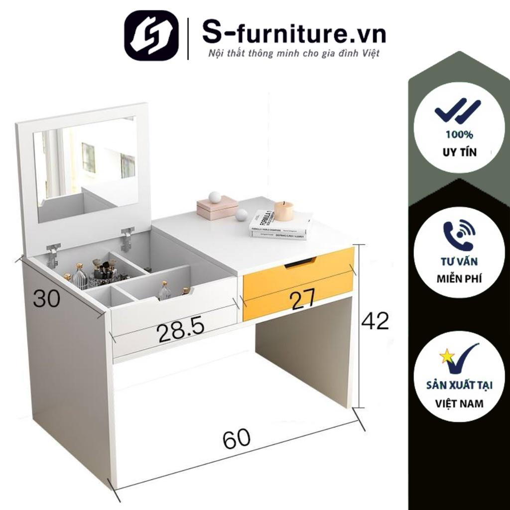 Bàn Trang Điểm Mini Ngồi Bệt Gương Gập Tiện Lợi Sử Dụng Làm Bàn Làm Việc Linh Hoạt Gỗ Ép Công Nghiệp Mdf Phủ Melamin