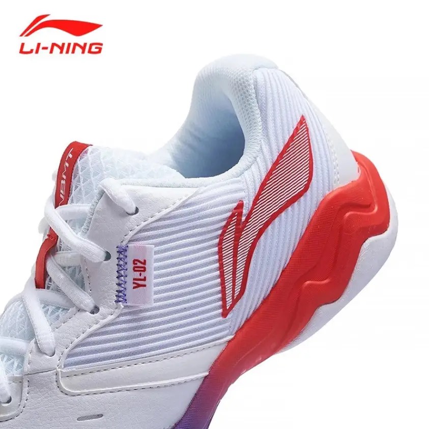 Giày cầu lông Lining nam nữ Soundwave II AYTS016-3 hàng chính hãng mẫu mới màu trắng-tặng tất thể thao bendu