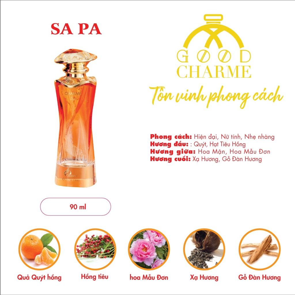 Nước hoa nữ cao cấp, Charme Sapa, như một bức thư tình đầy màu sắc, lưu hương lâu, 90ml