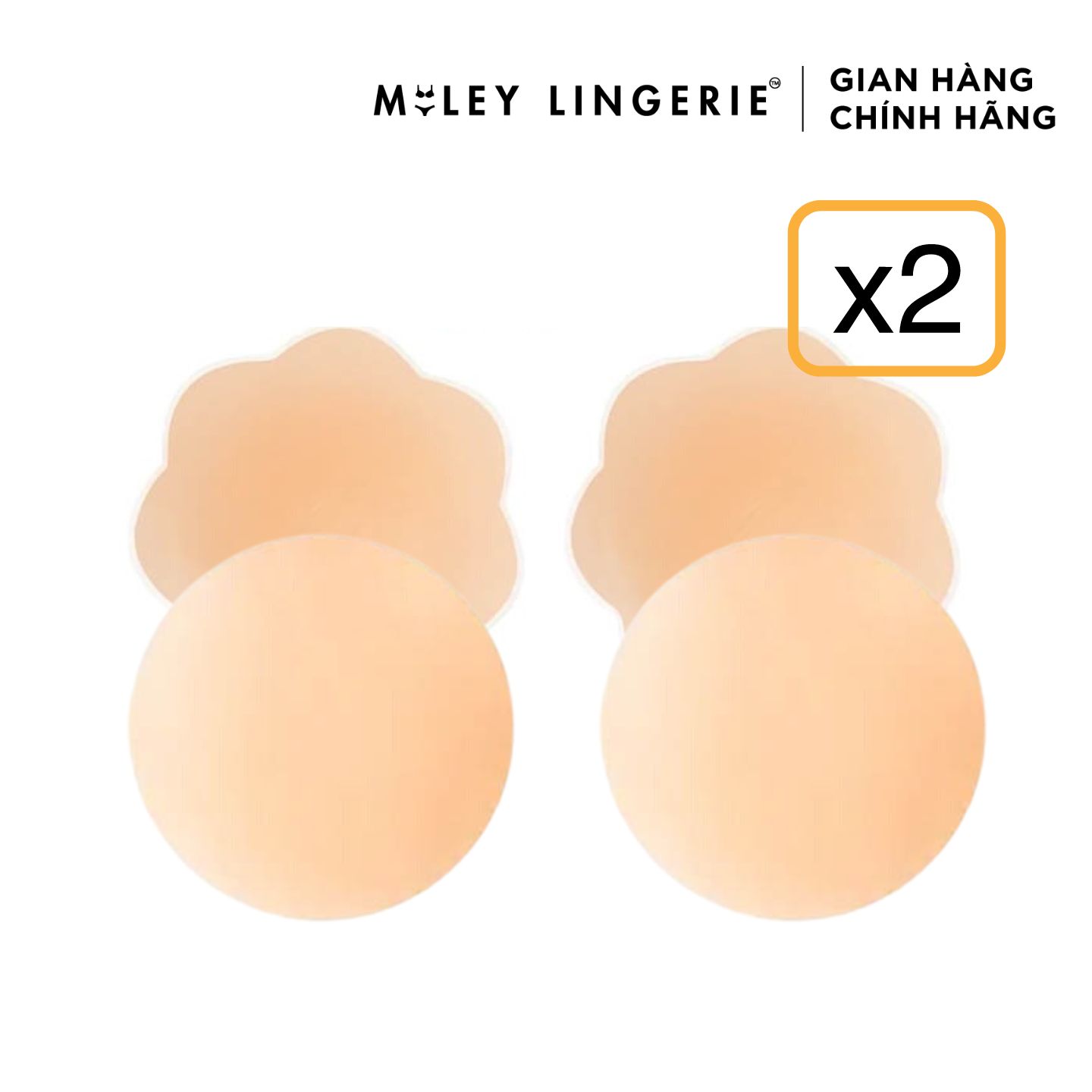 Combo 4 Cặp Miếng Dán Ngực Silicon Hình Cánh Hoa và Matte Tàng Hình Cho Phái Nữ, Miếng Dán Miley Lingerie
